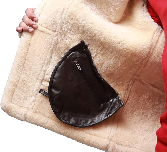 B3 Bomber Aviator Jacket Men's Real Shearling Heavyweight Leather Winter Flight Jacket Zevon