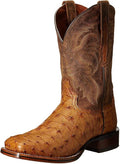 Dan Post Men's Alamosa Western Boot Genuine Ostrich Flank Leather Square Toe Cowboy Boots Zevon